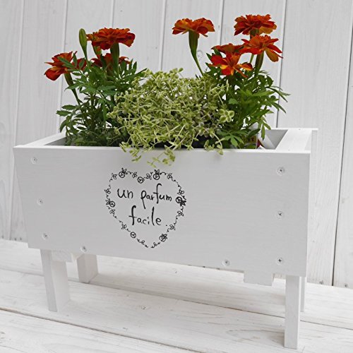 スリムプランター足高350 W35cm ×D14.5cm ×H23.5cmホワイト