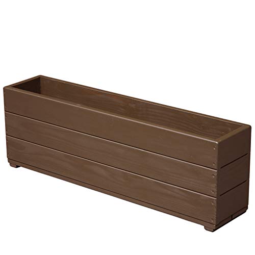 Welcome Wood 木製 スリムプランター SPD90-CB 色はカフェブラウン 長さ90cm 奥行19cm 高さ30cm 容量34L 屋外