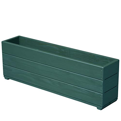 ウェルカムウッド(Welcome Wood) 木製 スリムプランター SPD90-GG ガーデングリーン 長さ90cm 奥行19cm 高さ30cm 容量34L ...