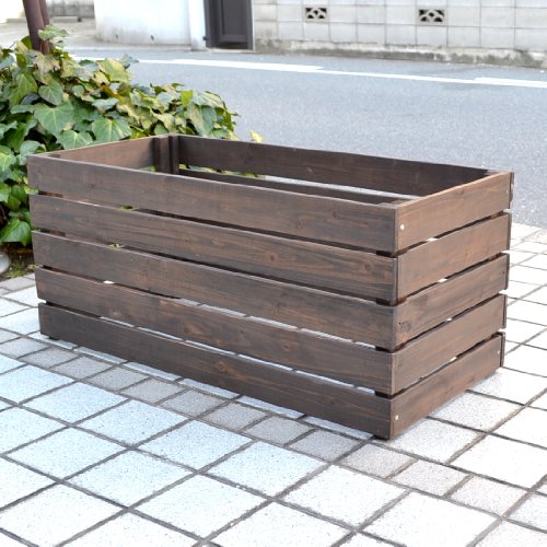 ガーデンガーデン サイダーハウス ボーダープランターカバー ジャンボ 幅90cm×奥行40cm ダークブラウン JSPC-900DBR