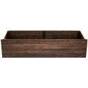 ガーデンガーデン 天然木製 ボーダーフェンス用プランターカバー(ラティスプランター/目隠しフェンス作成用) ダークブラウン JSPB-1270DBR