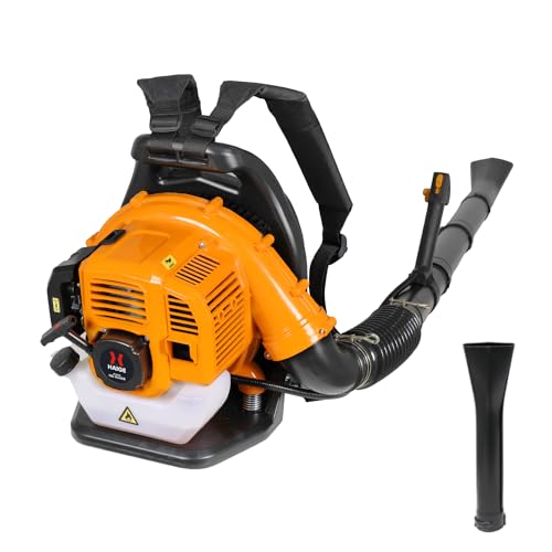 HAIGE(ハイガー) 背負い式 エンジンブロワー 業務用 家庭用 43cc 最大風速63m/s フラットノズル HG-B243B
