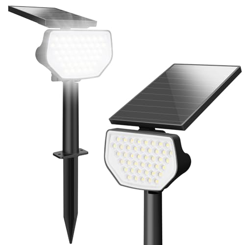 Lepro ソーラーライト 屋外 庭 ライト 防水 ガーデン アウトドア スポット 6500K 昼光色 おしゃれ 【高耐久ソーラーパネル/最大15時間点灯/IP...