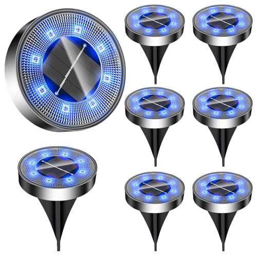 ソーラーライト 屋外 IP68防水 埋め込み式 ガーデンライト ソーラー 自動点灯 光センサー 太陽光パネル充電 高輝度 LED 庭/玄関先/芝生/車場/歩道 ...
