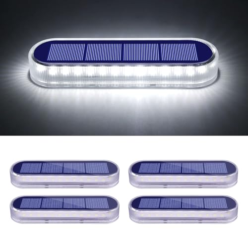 YiLaie ソーラーライト 屋外 IP68防水 ガーデンライト 置き型 明るい 自動点灯 小型 取付簡単 庭 階段 通路 バックヤード 玄関等に適用(4個/昼...