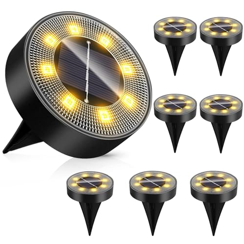 TongWey ガーデンライト ソーラーライト 屋外 埋め込み式 IP68防水 8個セット ガーデンライト 水陸両用 光センサーライト 高輝度 自動点灯 太陽光...