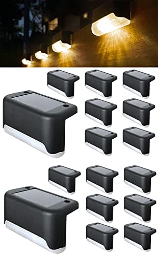 [KYOSER] ソーラーライト ガーデンライト 16個セット LEDライト 太陽光発電 階段 防水 ソーラー式 屋外 アウトドア ソーラーランプ (暖光色16個)