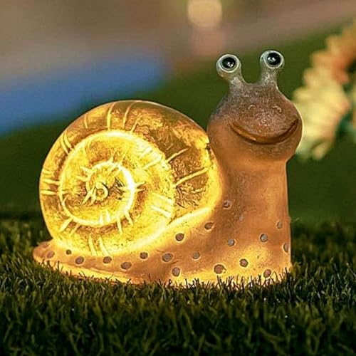 heizi ソーラーライト 屋外 防水 ガーデンライト おしゃれ 自動点灯 ガーデニング 庭 置物 (カタツムリ)