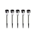 Alioay LEDガーデンライト ソーラーライト パスライト 芝生ランプ 防水 夜間自動点灯 耐衝撃 埋め込み式 玄関先 庭 車道 歩道 園芸 5本セット (...