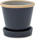 POSH LIVING(ポッシュリビング) グロッシーポット チャコール サイズ:約φ10 H10 30757