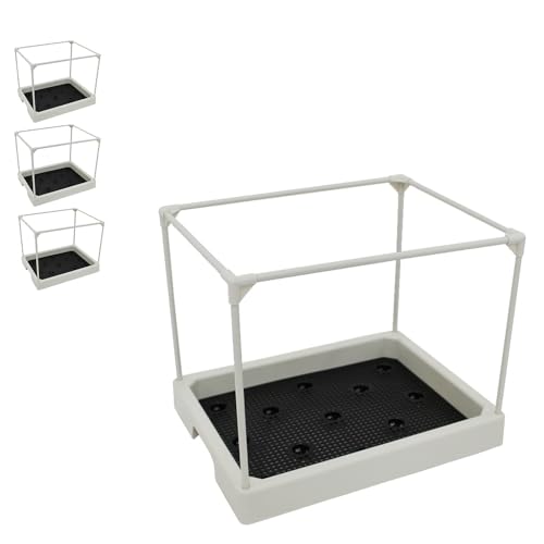 DAIM 多肉マンション 幅35cm×奥行き27cm×高さ28cm 3個セット オフホワイト カーメン君 多肉植物 寄せ植え 棚 苗 簡易 温室 雨よけ 風よけ...