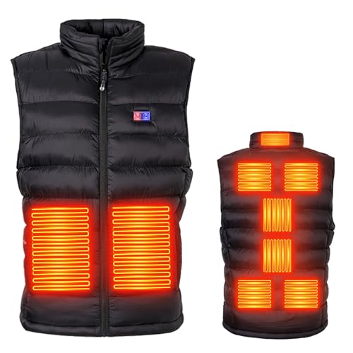 [Soralifer] 電熱ベスト 加熱 ヒーターベスト 冬用 暖かい 防寒着 軽量 【前後独立ヒーター&3段階温度調節】 日本製繊維ヒーター 10秒急速暖房 電熱ジャケット アウトドア 工事 作業用 丸洗いOK