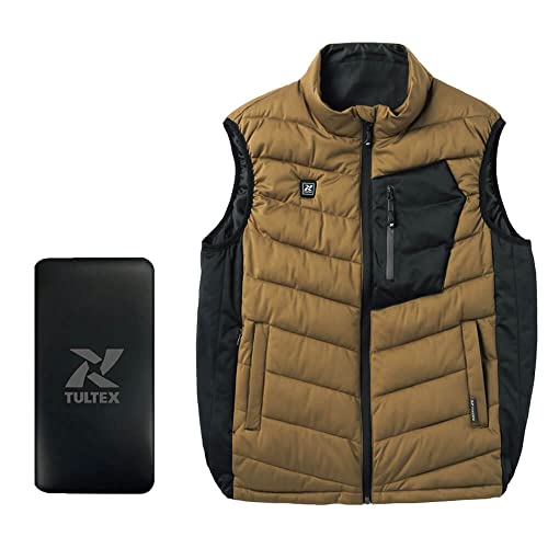 [アイトス] 防寒着 TULTEX タルテックス AZ-8310 衿付ヒーターベスト 電熱 バッテリーセット付 3L 2ベージュ