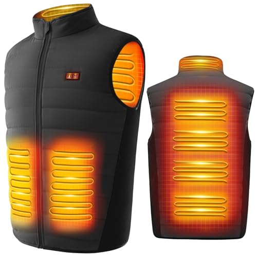 [LABEWVI] 電熱ベスト ヒーターベスト 30,000mAhバッテリー付属 DC給電 7つヒーター 3段階温度調整 最大11時間 洗濯可 通勤/釣り/キャンプ/アウトドアに最適