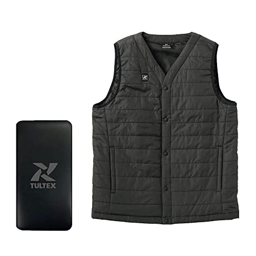 [アイトス] 防寒着 TULTEX タルテックス AZ-8311 Vネックヒーターベスト 電熱 バッテリーセット付 LL 14チャコール