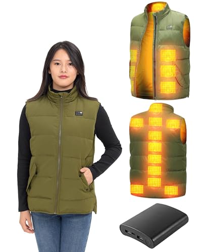 [MIDIAN] 電熱ベスト前後17箇所発熱 ヒーターベスト 3段階温度調整 ヒートベスト13500mAH大容量バッテリー付き暖房ベスト電熱ダウンベスト超軽量 防寒ベスト メンズ レディース 加熱服 屋外作