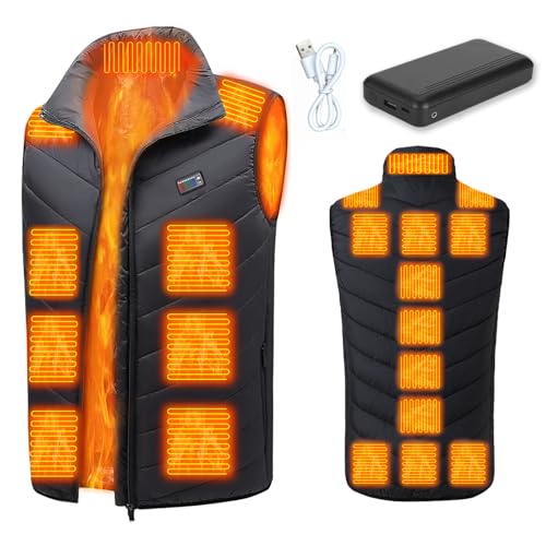 [DUDUBON] 加熱ベスト 電熱ベスト【前後21箇所発熱 4箇所独立スイッチ】 3秒速暖 3段階 ...