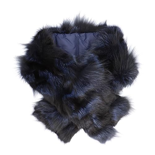 [Herbette エルベート] シルバーフォックス ダウン マフラー ファー マフラー ストール リバーシブル