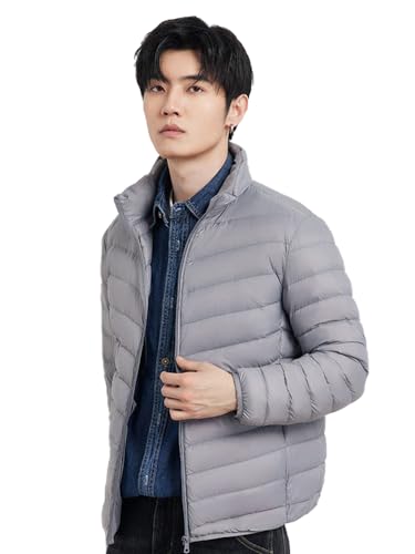 WOFOSY ダウンジャケット メンズ 軽量 ライトダウンジャケット 暖かい 防風 ウルトラライト カジュアル..