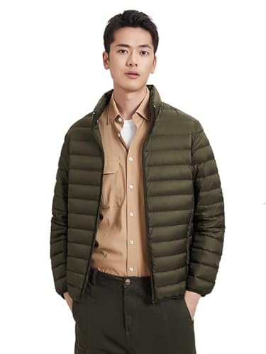 DUZTELYI ダウンジャケット メンズ 軽量 防風 防寒 ダウン コート ライトダウン 収納袋付 ...