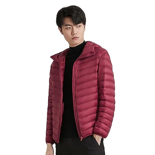 CLAZOLIY フード付き ダウンジャケット メンズ ウルトラライト ダウン ジャケット 軽量 無地 暖かい 防..