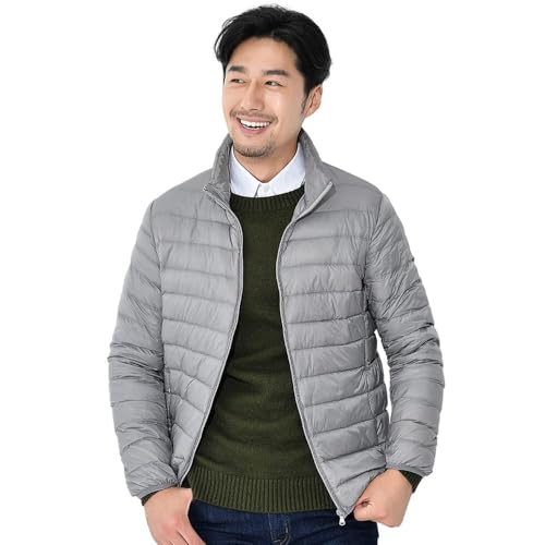 CLAZOLIY ダウンジャケット メンズ ウルトラライト 暖かい 軽量 防寒 ダウンコート 収納袋付き CL112 (..