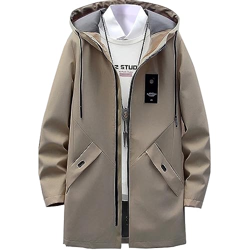 [GUTHONG] メンズ ジャケット フード付き 秋服 防風 防寒 ファッショ 無地 ジャケット スタジャン 大き..