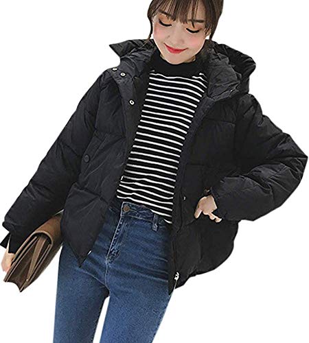 [newNE] 中綿 ショートコート ダウン風 フード付き パーカー アウター コート 軽量 防寒 ブルゾン フー..