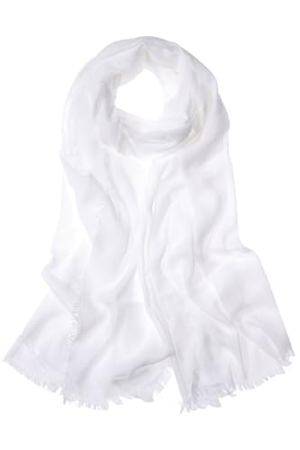 ストール レディース 大判 薄手 春夏 uv カット 春用 夏用 UPF50+ (クリアホワイト)