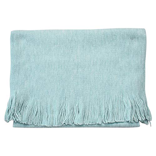 [カービーズ] マフラー レディース マフラー レディース ストール チェック 無地 秋冬 かわいい プレゼント ギフト ふわふわ 08.ライトブルー(12)