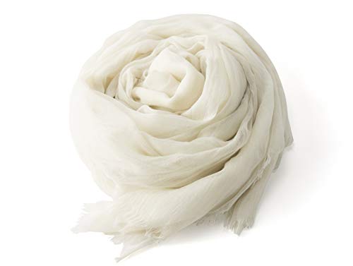 [XPデザイン] 大判ストール レディース ストール ソリッドカラー ショール ふんわり 柔らか 200cmx120cm (エクリュベージュ/キナリ)