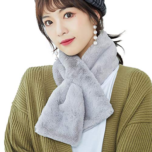 [Laisve] フェイクファー ティペット レディーススカーフ マフラー あったか 襟巻 レディース 保温 20..