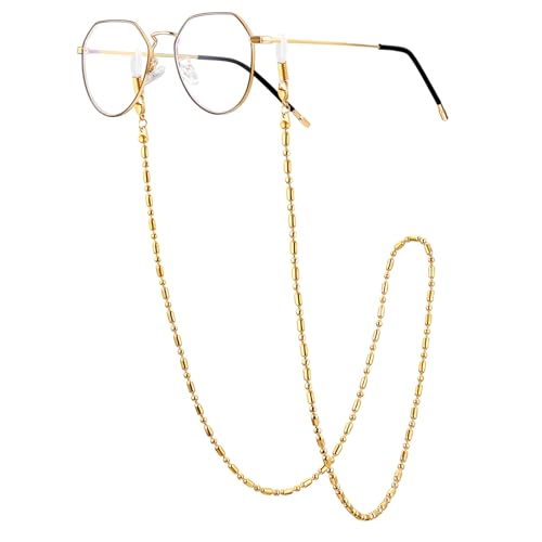 [ChainsPro] メガネチェーン ステンレス マスクストラップ 長さ72cm 3WAY ボールチェーン シンプル 男女兼用