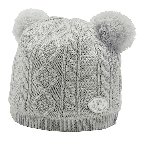 [ミキハウス] ニットフード ニット帽 ぼん天 ケーブル編み 帽子 フード 無地 日本製 男の子 女の子 ベ..