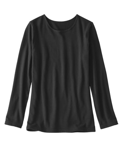 [ニッセン] インナーシャツ 秋 冬 ウォームコアリッチ 裏起毛 襟ぐり狭め長袖インナー（吸湿発熱・UVカ..