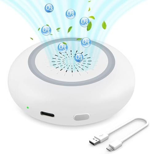 Ikiretmua 冷蔵庫脱臭機 USB充電式 冷蔵庫用 空気脱臭機 消臭 脱臭炭交換不要 オゾン脱臭機 ミニ脱臭機 急速消臭 除菌 鮮度保持 残留農薬分解 コ...