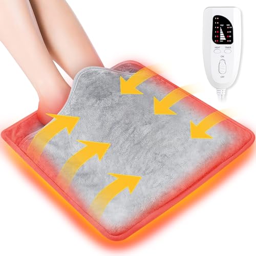 【2025定番冷え性対策】Kemolpo フットウォーマー 電気足温器 6段温度調整 4段階タイマー 速暖 過熱保護 PSE認証済 通気 抗菌 防臭 軽量 丸洗...