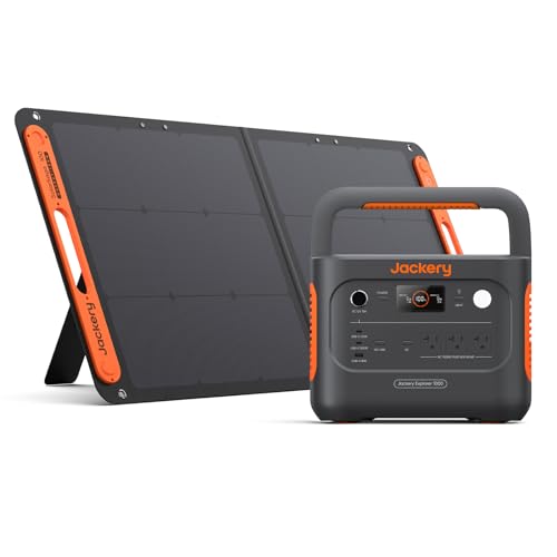 Jackery Solar Generator 1000 New 1070Wh ポータブル電源 100W ソーラーパネル 1枚 2点セット 業界トップの軽さとコンパクトボディ 60分でフル充電 リン酸鉄 長寿命 バッテリー 定格出力1500W 瞬間最大3000W