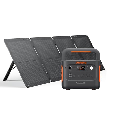 Jackery Solar Generator 1000 New 100 Air ポータブル電源 100W ソーラーパネル 1枚 2点セット 業界トップの軽さとコンパクトボディ 60分でフル充電 定格出力1500W 瞬間最大3000W 停電 防災 UPS機能 アプリ遠