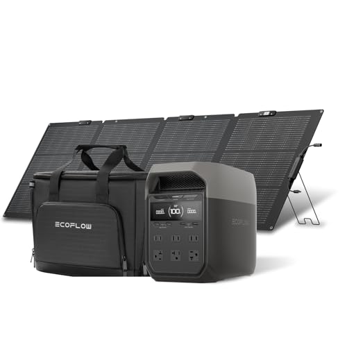 EcoFlow DELTA 3 1024Wh ポータブル電源 と220W ソーラーパネル 1枚 と  ...