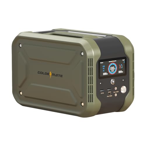 GOLDENMATE Thunder 280 ポータブル電源 277Wh リン酸鉄リチウムイオン電池 定格450W USB-A/C 内蔵BMS電池保護 長寿命 高耐久 LEDライト/ディスプレイ/アプリ付 キャンプ 車中泊 アウトドア 停電対策 防災