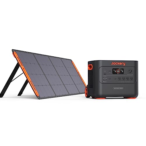 Jackery Solar Generator 2000 Plus 2042.8Wh ポータブル電源 SolarSaga 200 ソーラーパネル 1枚 2点セット リン酸鉄 大容量 2時間 フル充電 節電 停電対策 家庭用 アウトドア用 バックアップ電源 IP67 防水 防