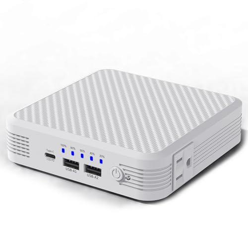 KINGBERIWI モバイルバッテリー 20000mAh/72Wh 大容量 PD 65W AC出力 緊急・災害時バックアップ用電源 (白)