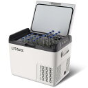 Litake 【2025最新】車載冷蔵庫 18L ポータブル冷蔵庫 急速冷凍 -20℃〜20℃ 45W省エネ 静音 3WAY電源対応 DC12V/24V AC1...
