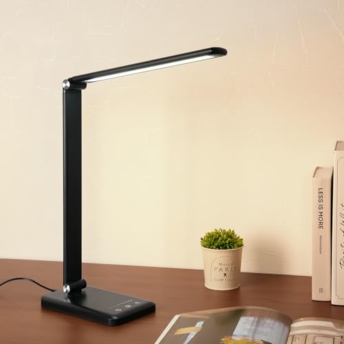 atRise [アットライズ] デスクライト led 折りたたみ 【目に優しい 手元を明るく照らす】5段階調色 10..