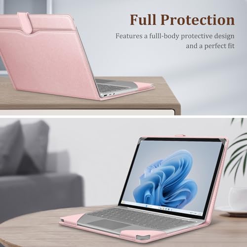 Fintie for Microsoft Surface Laptop Go 3 / 2 /1 (2023/2022/2020) ������ �ݸ�С� 12.4����� PU������ �ݥ��å��դ� �Ѿ׷��� ���ɻ� ������� (��ǥ��ֹ�2013 1943) (�������������)