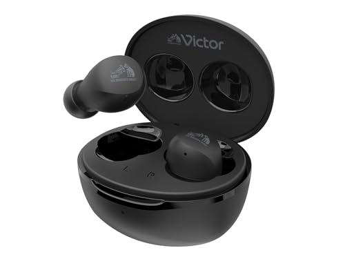 JVCケンウッド Victor HA-A6T-B ワイヤレスイヤホン Bluetooth Ver.5.4 合計23時間再生 マイク付き 小型 軽量 防水 ブラック HA-A6T