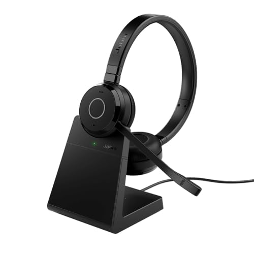 Jabra Evolve 65 TE ヘッドセット ワイヤレス 両耳 マイク付き スタンド付き Link 390a UC ステレオ 2台同時接続 Bluetoo...