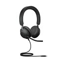 Jabra Evolve2 40 SE 両耳有線ヘッドセット マイク付き USB-C ノイズキャンセリング 1日中快適なメモリーフォームイヤークッション Web...