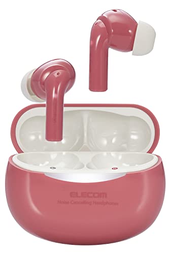 エレコム(ELECOM) ワイヤレスイヤホン Bluetooth5.2 ノイズキャンセリング対応 AAC対応 軽量 完全ワイヤレス 耳せんモード 外音モード ピンク LBT-TWS15PN